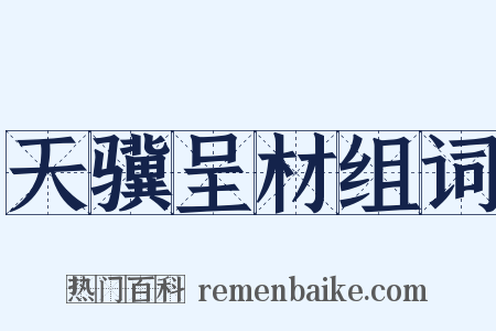 天骥呈材组词是什么意思的图片